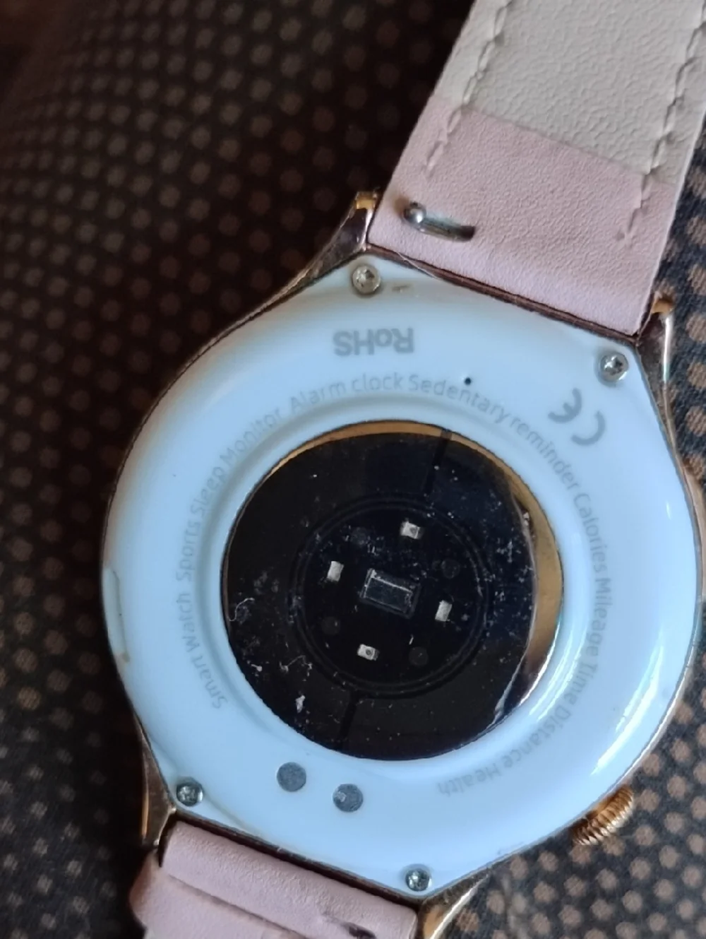 Smart Watch with Pink Band and Rose Gold Case